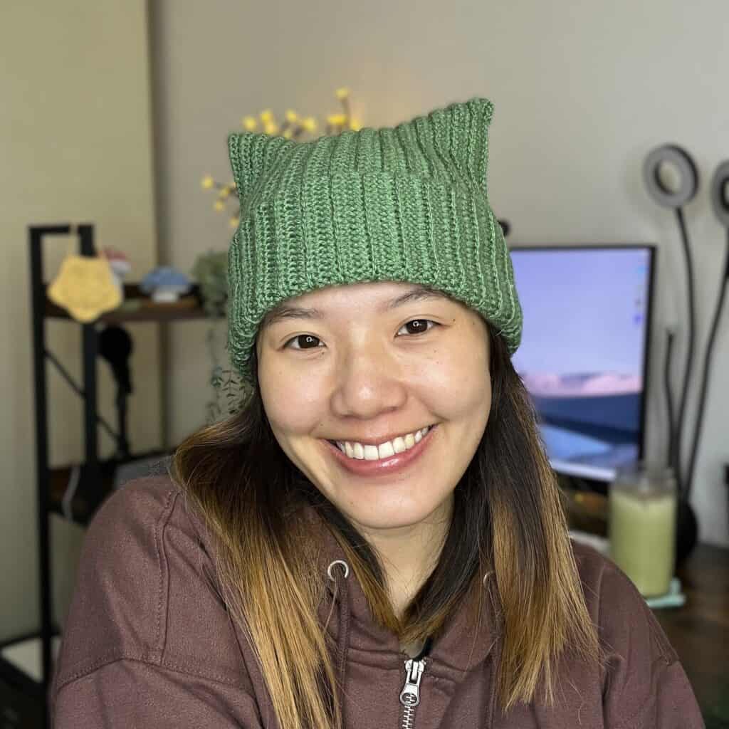 crochet cat ear beanie free pattern