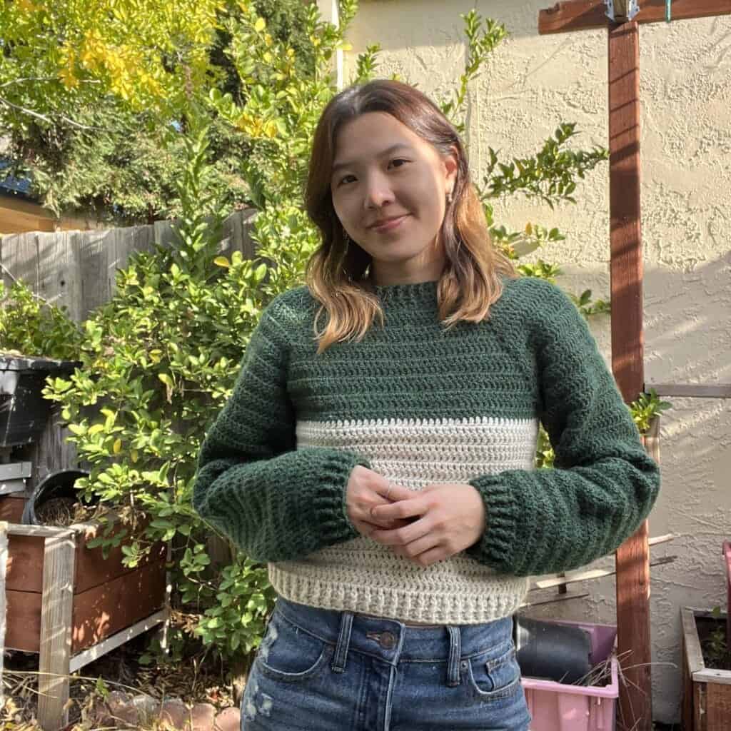 Two-Tone Crochet Raglan Sweater | Free Pattern & Tutorial | Free ...