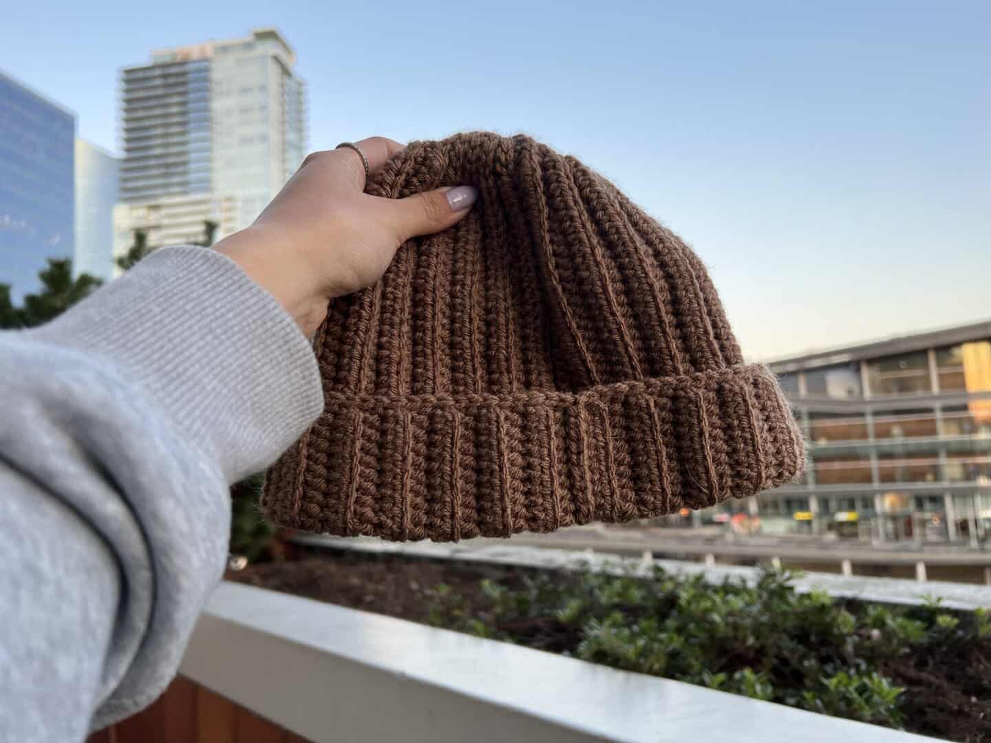 No Bunching Crochet Ribbed Beanie | Free Pattern & Tutorial