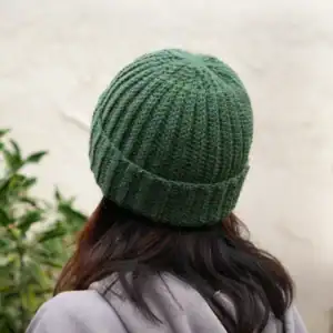easy crochet ribbed beanie free pattern 1