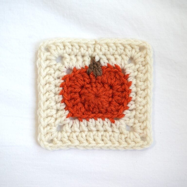 Crochet Pumpkin Granny Square | Free Pattern & Video Tutorial