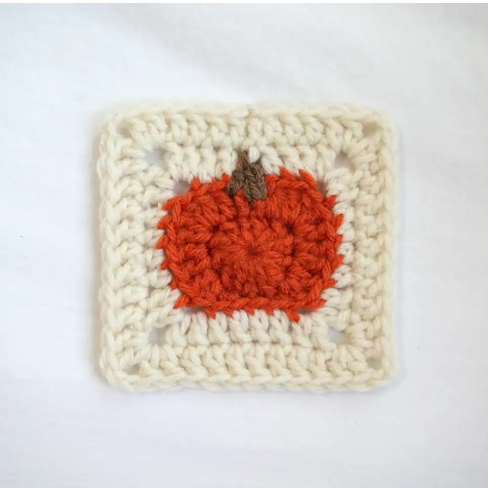 crochet pumpkin granny square free pattern