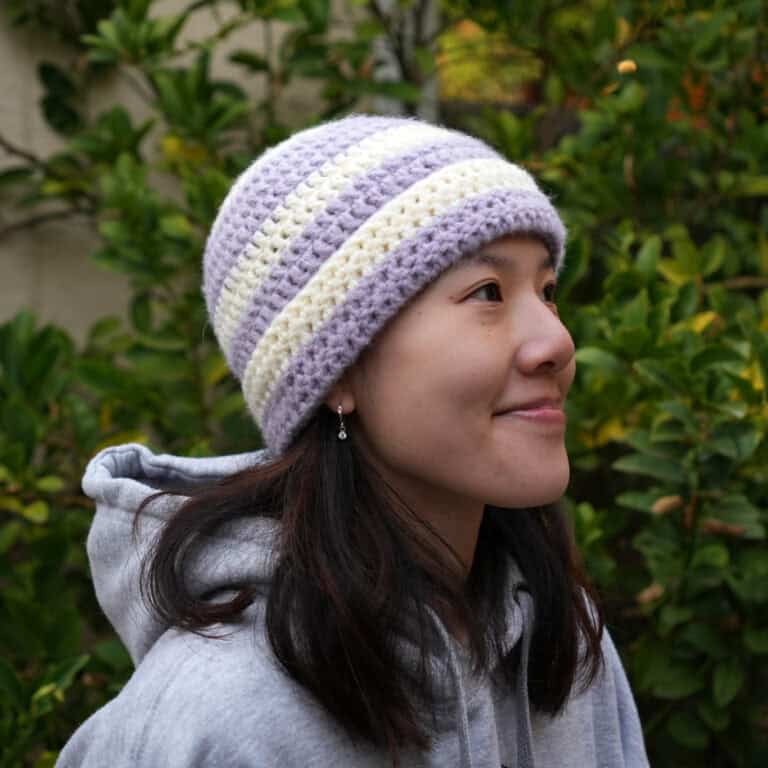 Crochet Striped Beanie | Free Pattern & Video Tutorial