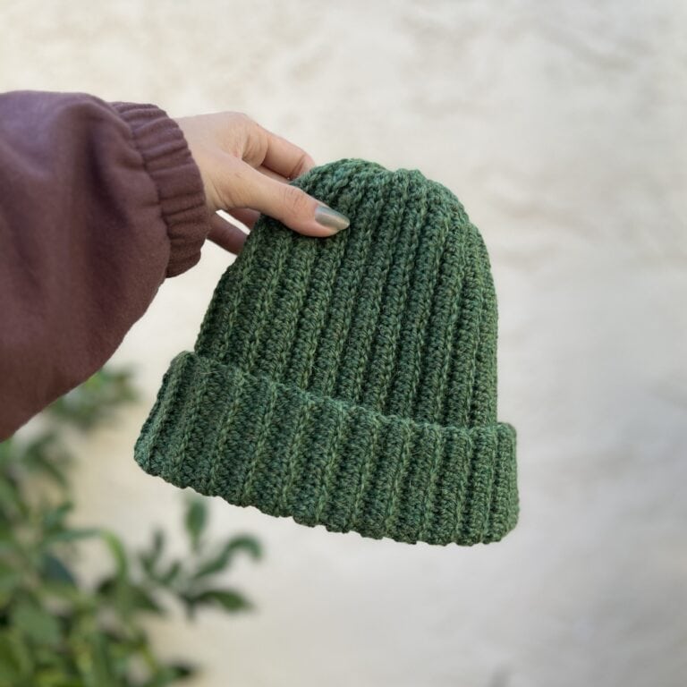 Easy Crochet Ribbed Beanie for Beginners | Free Pattern & Video Tutorial