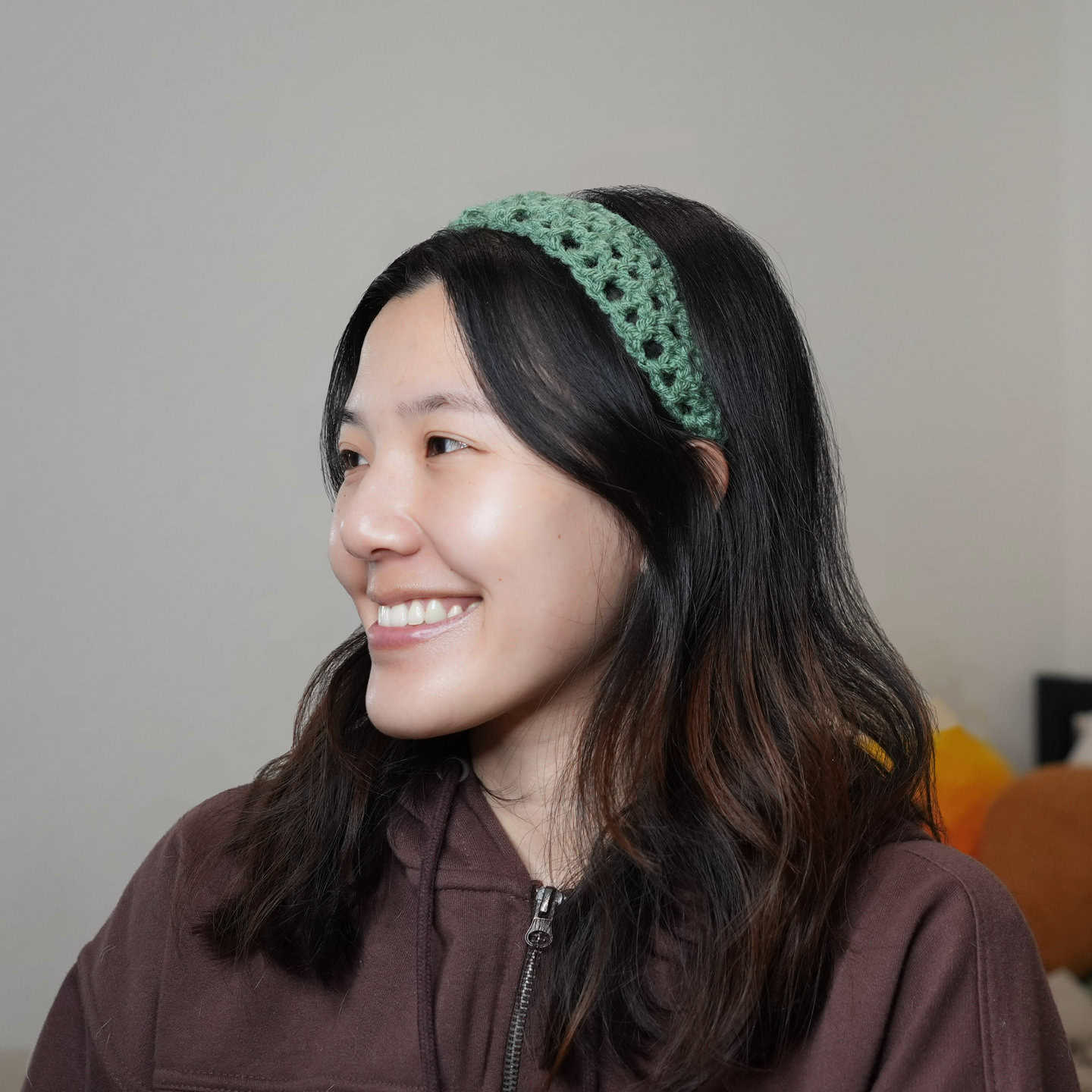 mesh crochet hairband