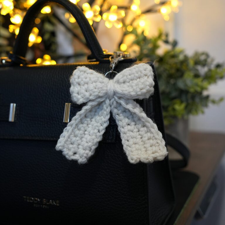 Easy Crochet Bow Keychain | Free Pattern & Video Tutorial