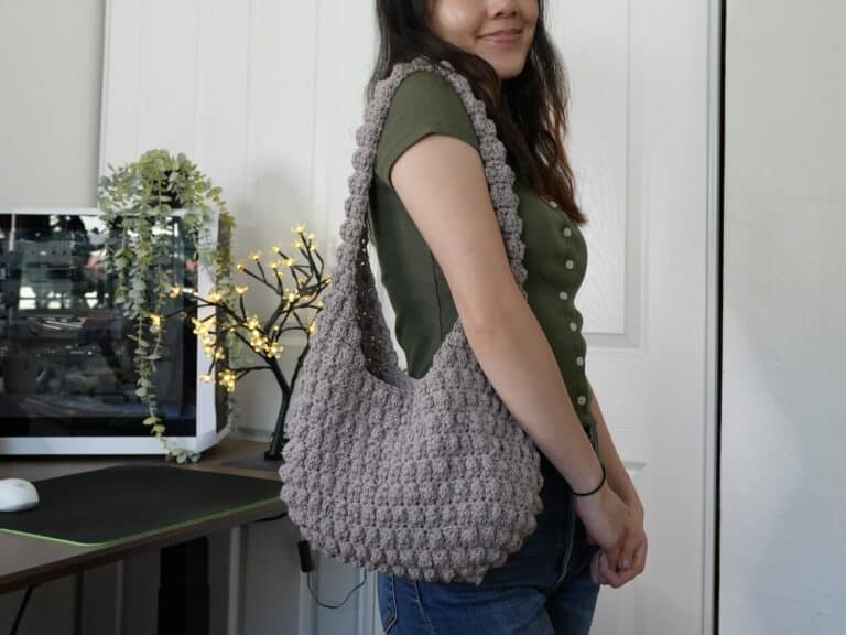 Crochet Bobble Bag | Free Pattern & Video Tutorial