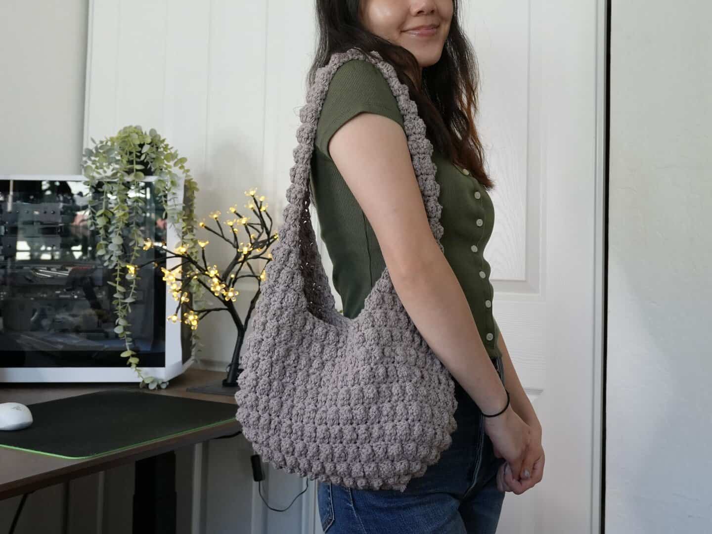 crochet bobble bag from side fi scaled