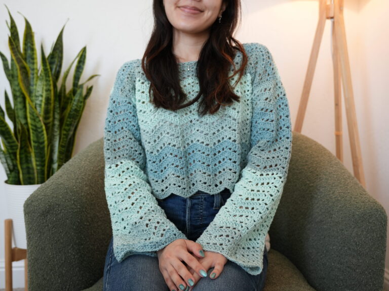 Crochet Wavy Sweater | Free Pattern & Video Tutorial