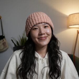 knit look ribbed crochet beanie edited