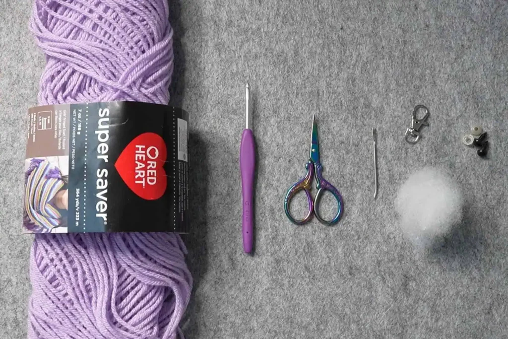 crochet jellyfish keychain materials