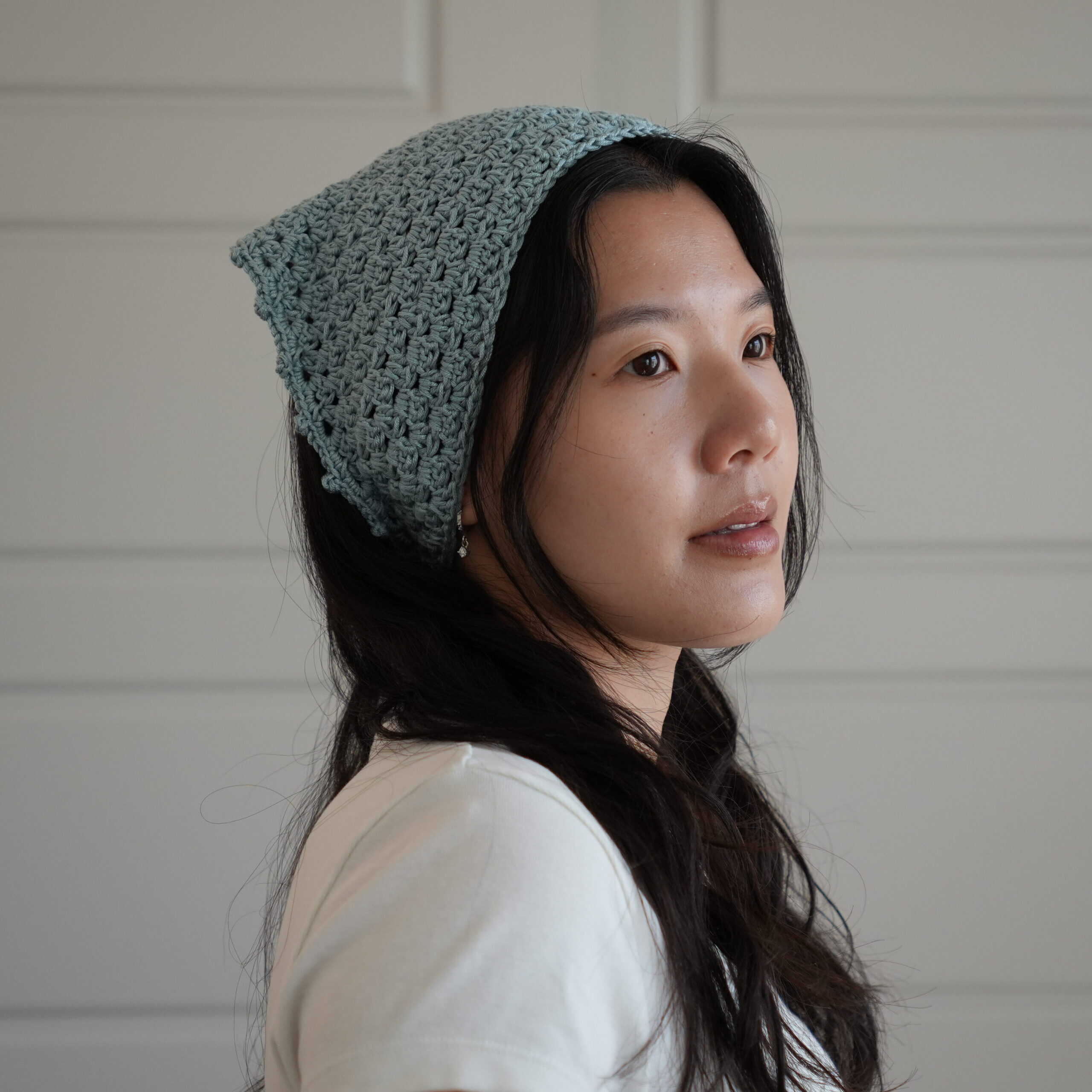 easy crochet bandana worn