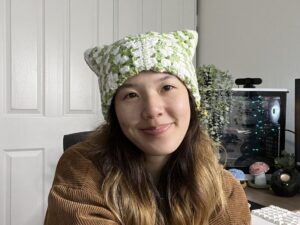crochet granny square cat ear beanie 1 edited