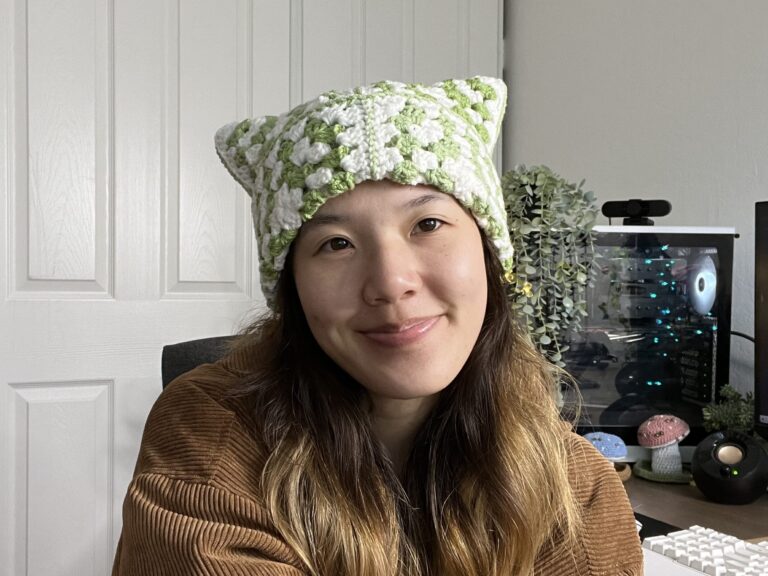 Crochet Granny Square Cat Ear Beanie | Free Pattern & Tutorial