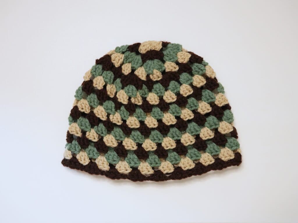 crochet granny stitch beanie pattern