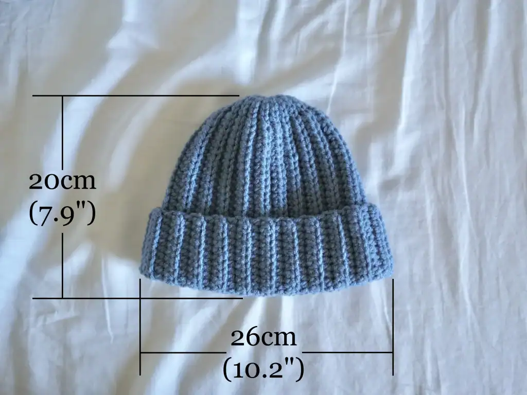crochet beanie dimensions 4