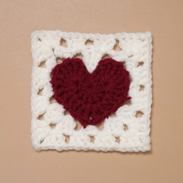 Crochet Heart Granny Square | Free Pattern & Video Tutorial
