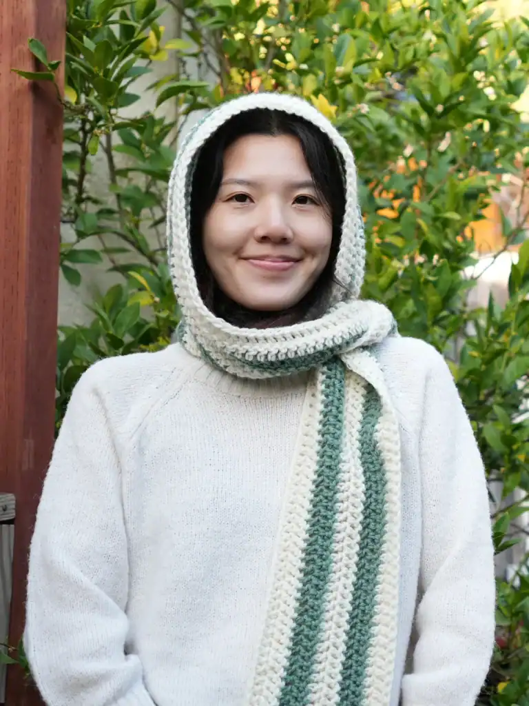 crochet hooded scarf