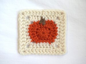 crochet pumpkin granny square