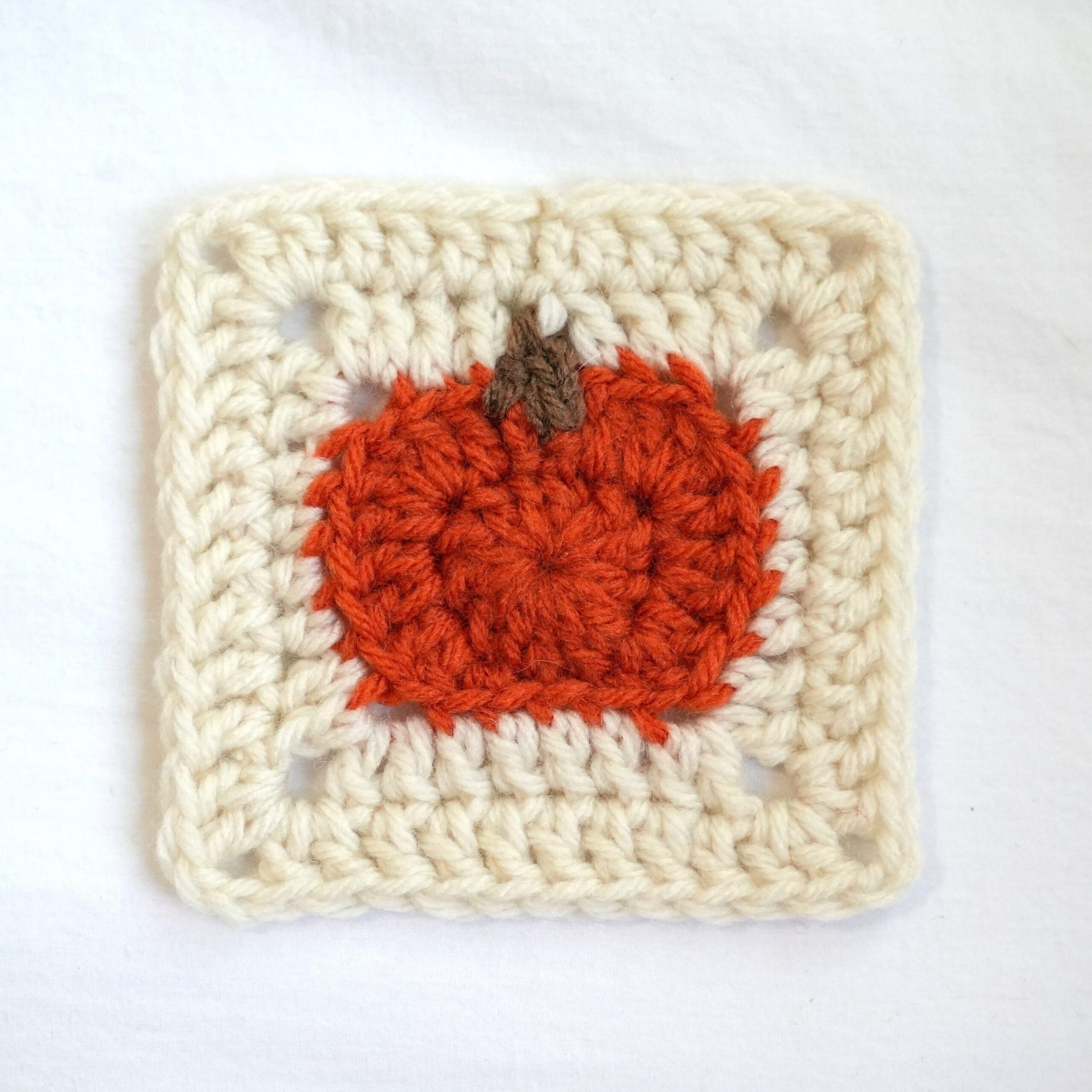 crochet pumpkin granny square