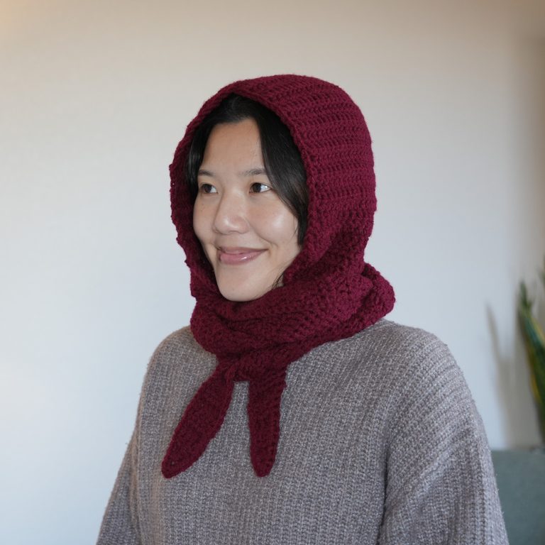 Crochet Hooded Scarf (Tapered) | Free Pattern & Video Tutorial